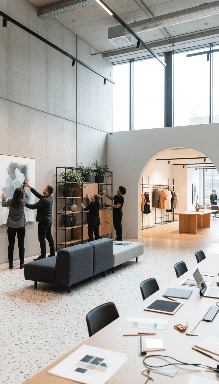 Professional commercial styling for office and retail spaces